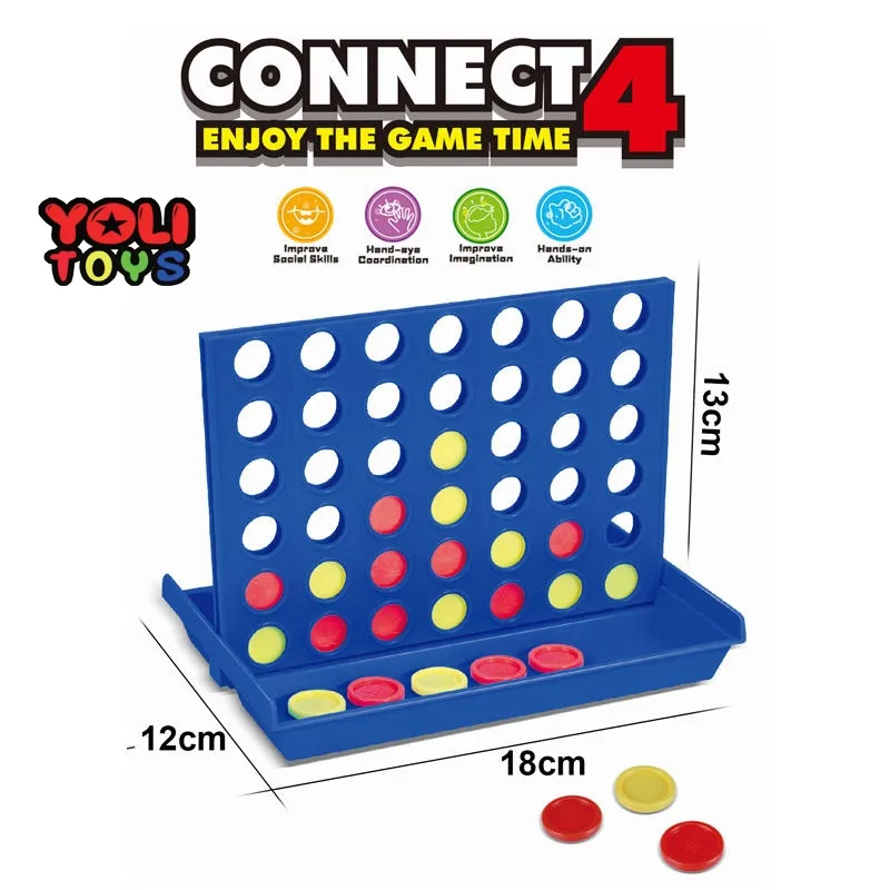 Yoli Toys - Mainan Adu Taktik Asah Otak Connect 4 In A Line / Board Games / Family Game Kids Children Fun