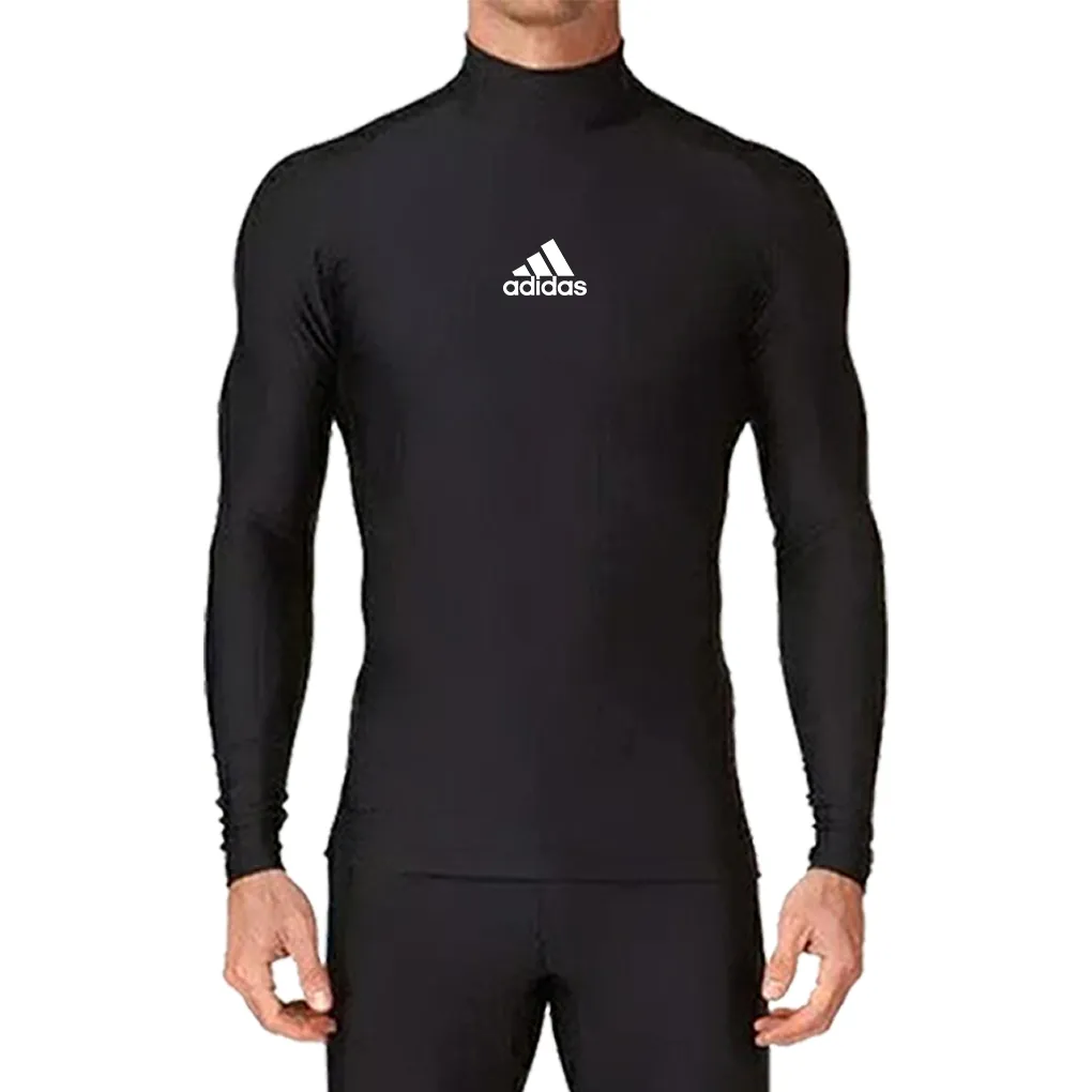 Manset Lengan Panjang Pria Baselayer Olahraga Unisex Baju Sepeda Fitness Gym Sepakbola Futsal Renang