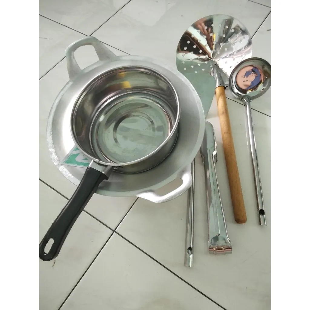 paket wajan no.10 panci susu spatula lengkap