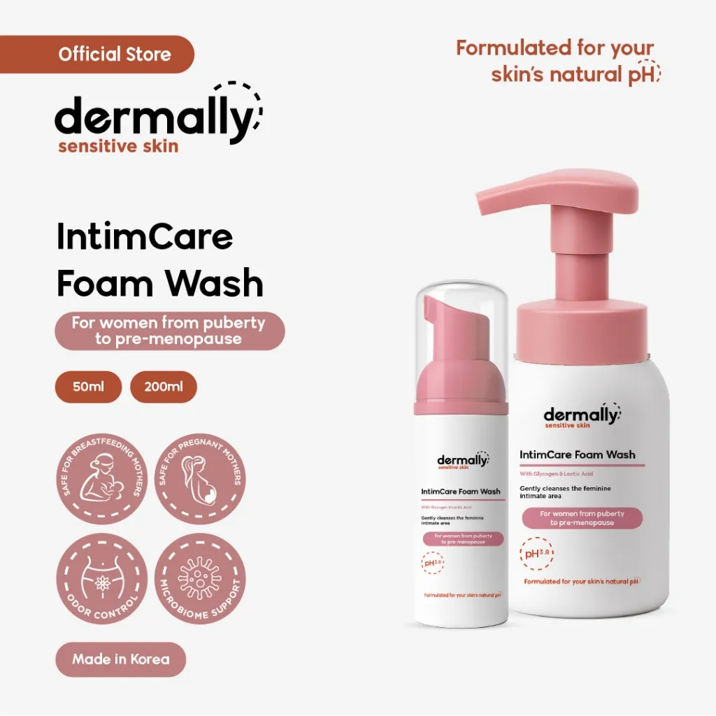 Dermally IntimCare Foam Wash - Pembersih kewanitaan pH 3.8