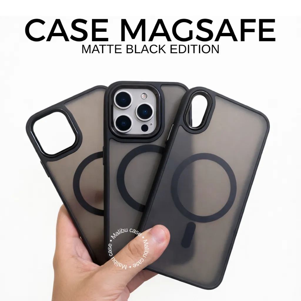 Casing Magsafe All iPhone X XS XR XSMAX 11 12 13 14 15 16 17 PRO MAX PLUS AIR 16E MAGNETIC CASE CHARGER DOVE BLACK