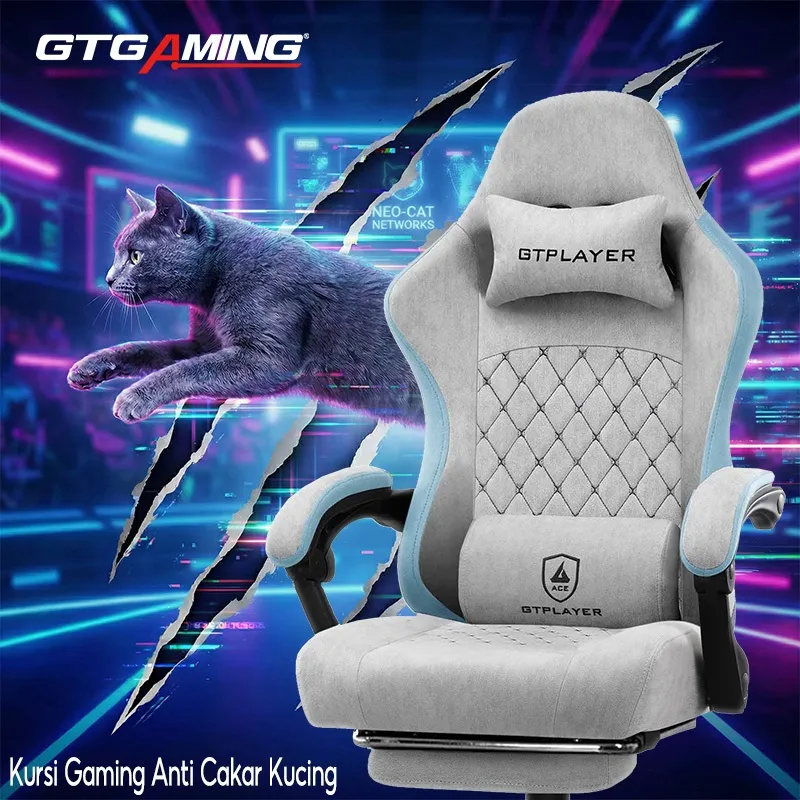 GTGAMING GTACE99 Kursi Gaming Kursi Kantor Kursi Belajar Gaming Chair Tahan Cakaran Kucing