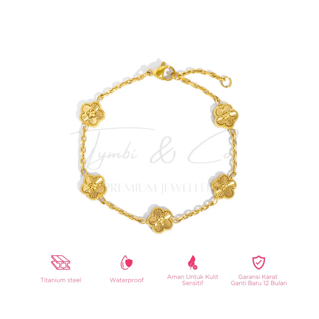 Tymbi&Co - Nia Bracelet | Gelang Bunga Anti Karat Titanium