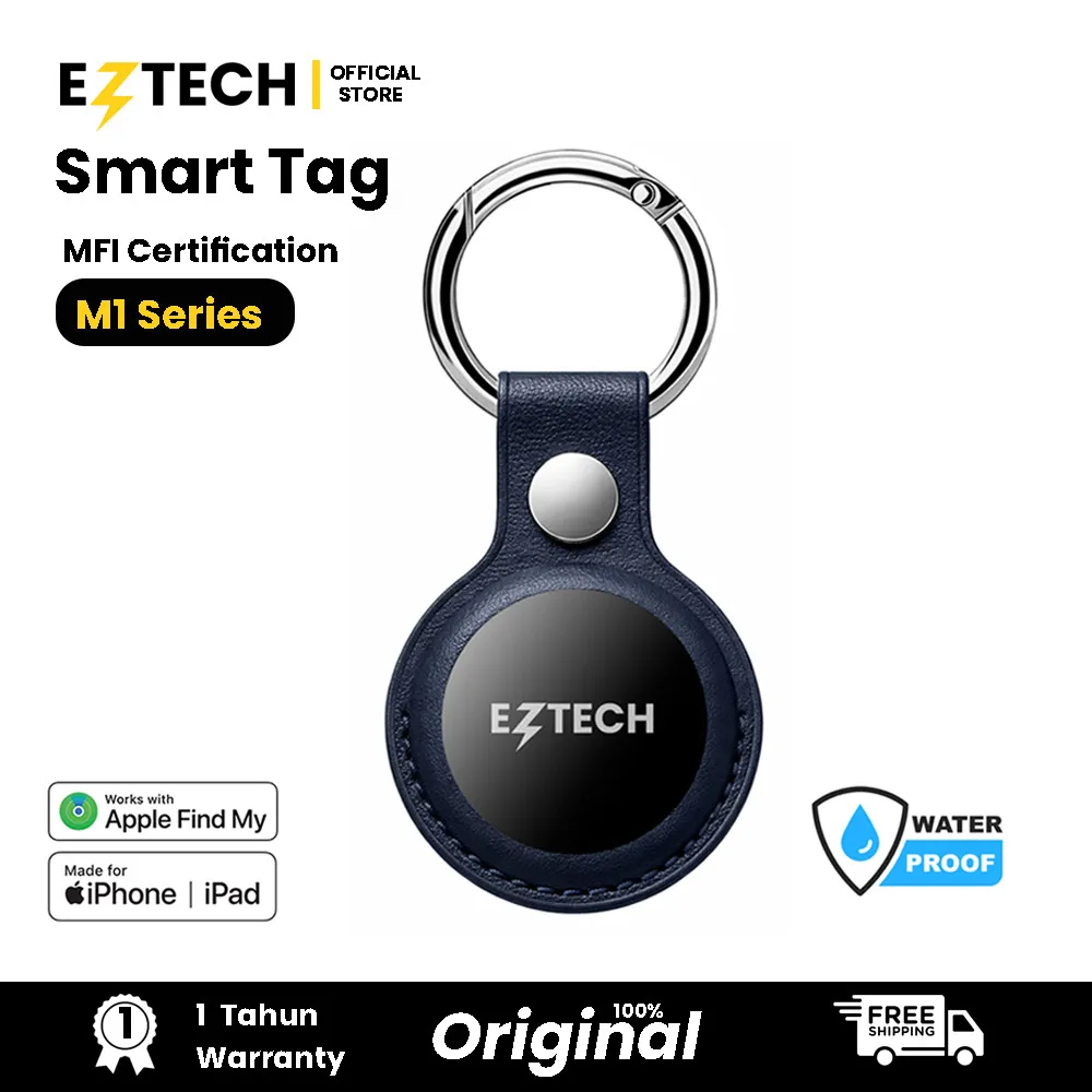 EZTECH MALL Waterproof IP65 Smart Tag M1 GPS Locator Bluetooth iOS Support Only Airtag Look A Like WaterProof | Smart Tracker | Pelacak Lokasi GPS | Air Tag | AirTag  FInd My[ EZTECH]
