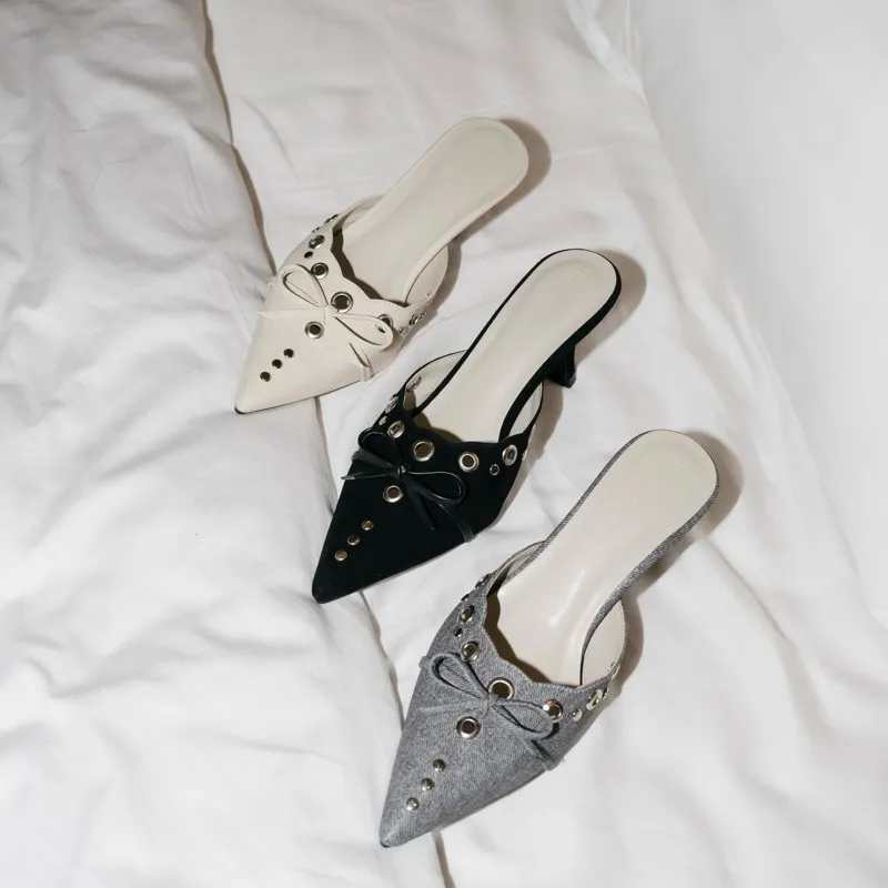 [BUY 2 GET 10%] — Matilda Eyelet Heels (7cm) —  Bien x Valerie Pola [It’s a Girl’s World] Bien Bali | Bien the Label | Heels Wanita Daily | Hak Lancip Pointed | Sepatu Heels Nyaman | Sepatu Tinggi Lancip | Sepatu Pesta | Party Shoes