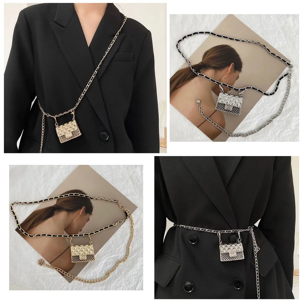 VENDI -  Waist Bag Metal Small Shoulder Bag Chain Belt Fashion Aksesoris Tas "Mini"