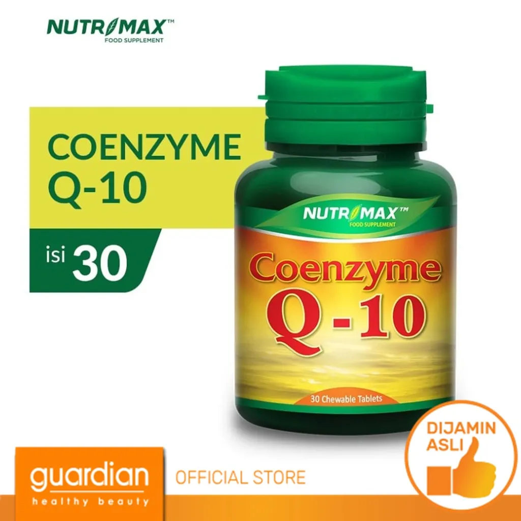 NUTRIMAX Coenzyme Q-10 30 Tablet Kunyah Mengoptimalkan Pembentukan Energi
