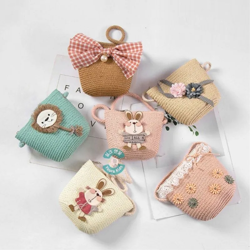 0-12 thn | Tas Slempang STRAW Anak Perempuan-Korean Model