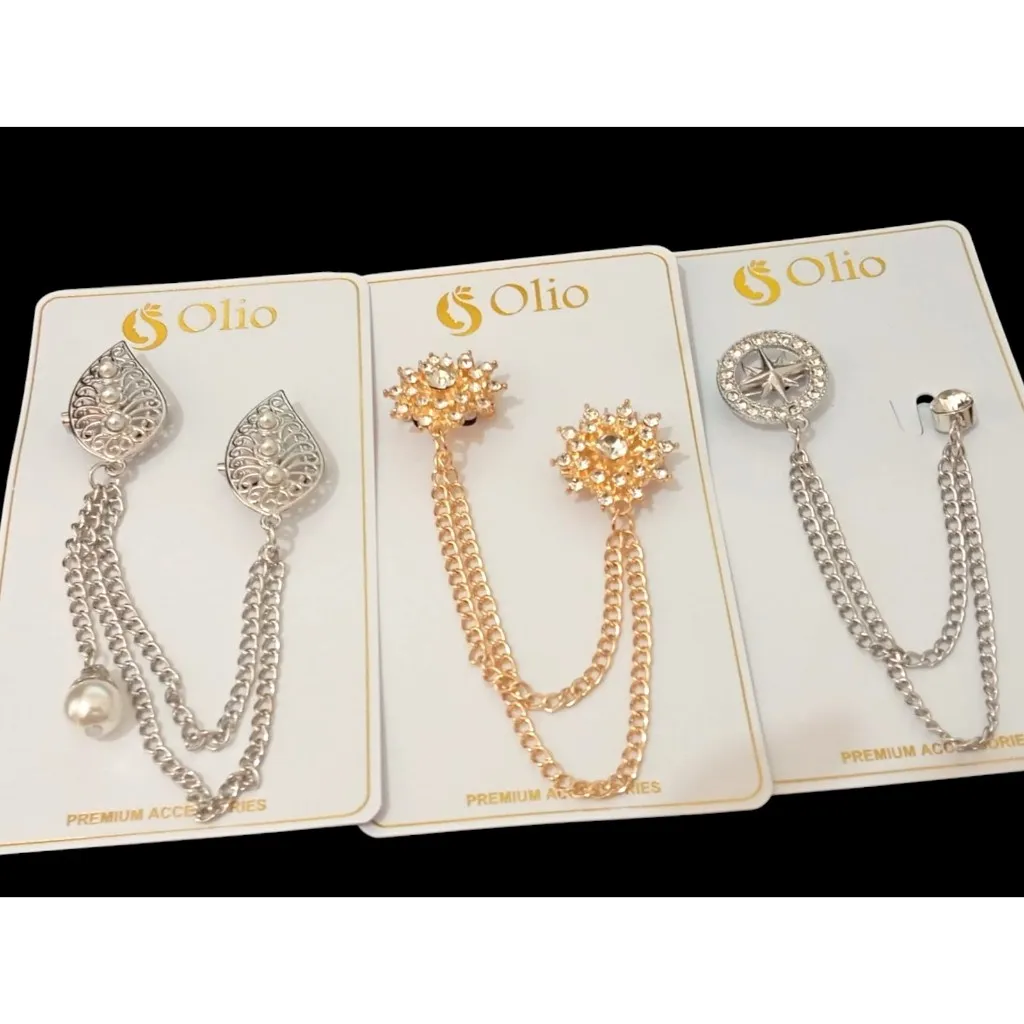 Bros Pin Rantai Jas Rumbai Melayu/Bros Kebaya Janggan