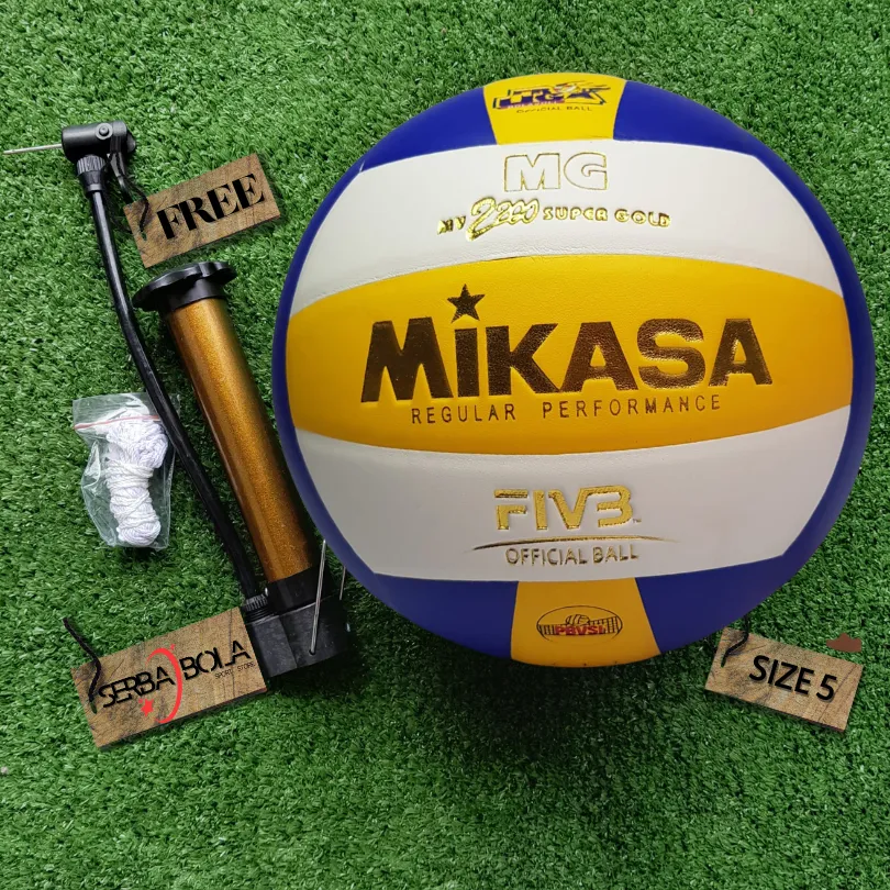 MIKASA bola voli volley voly volli mikasa MV2200 supergold size 5 fivb proliga indoor outdoor