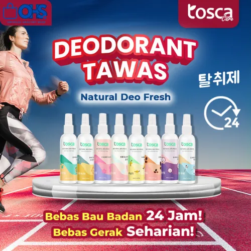 Deodorant Tawas Spray Tosca Deodorant Ampuh Mencegah Bau Ketiak dan Badan Non Alkohol 100ml