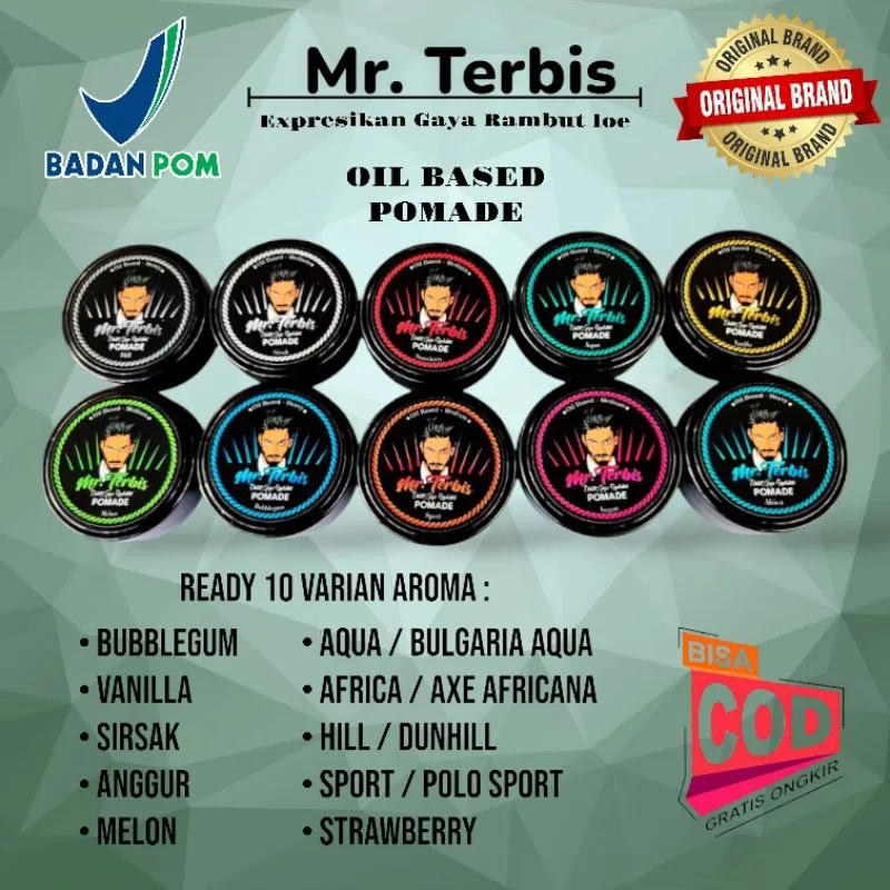 Pomade Mr.Terbis Oil Based BPOM (Harga Grosir) - Pomade Murah - Pomade Asli Jogja