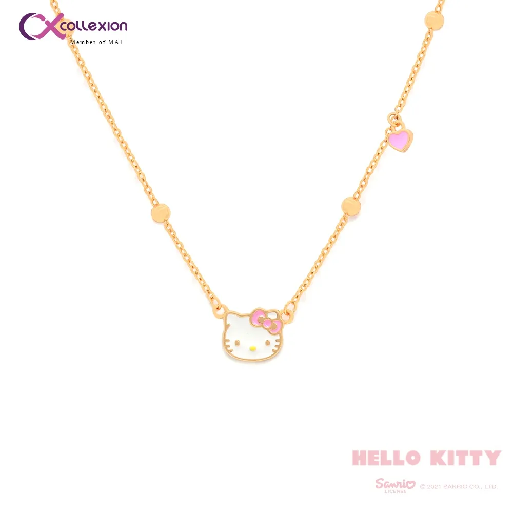 Collexion Hello Kitty With Love Kids Necklace Kalung Anak Lapis Emas Gold Plated 35Cm 0811220011