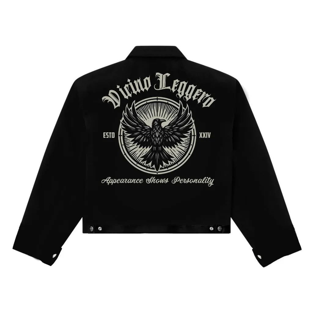 Vicino Leggero - Boxy work jacket - zyloen Black - jaket kerja boxy hitam unisex