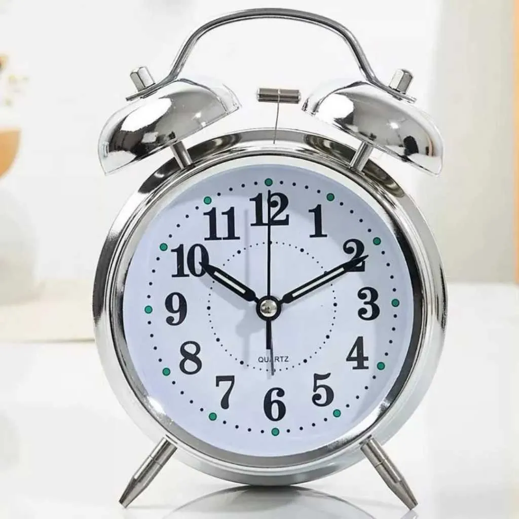 COD- JAM BEKER UKURAN BESAR BESI CROME/WEKER ALARM BUNYI NYARING KERAS