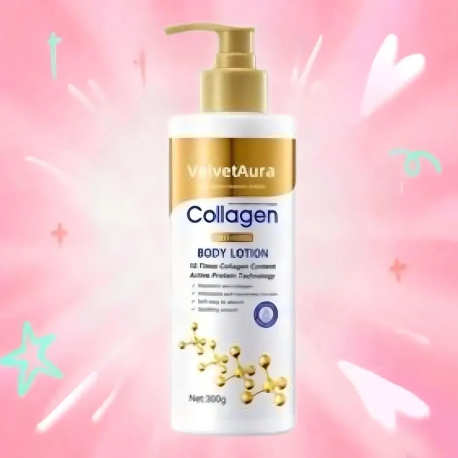 VelvetAura Whitening Collagen Body Lotion Pemutih Badan Pemutih Badan Permanen Bpom Pemutih handbody pemutih lotion Whitening Body Skin Care Pelembab Dan Meremajakan Kulit Menghilangkan Kusam Kulit Mencerahkan Warna Kulit Wangi Tahan Lama 300g