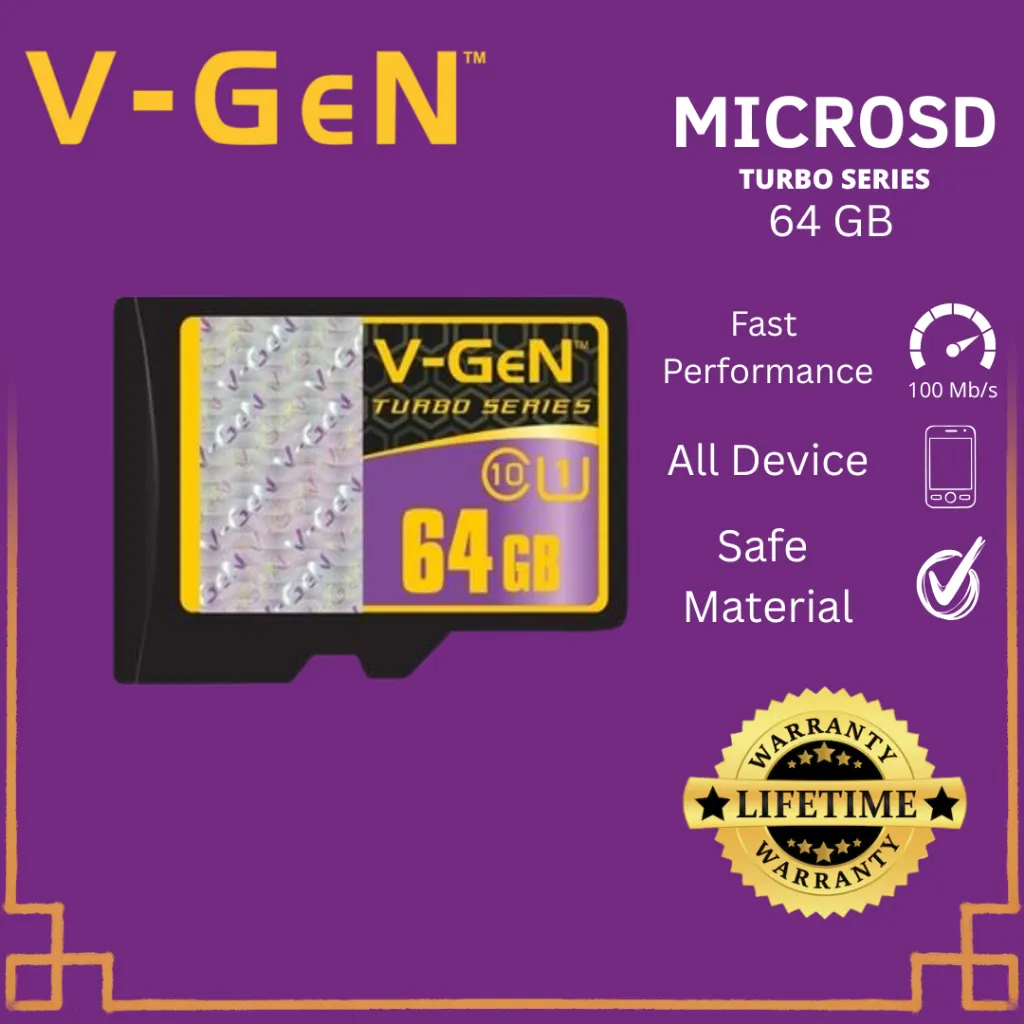 V-GEN Microsd Turbo C/10 32 /64/128/256/128/256GB 100Mbps NA