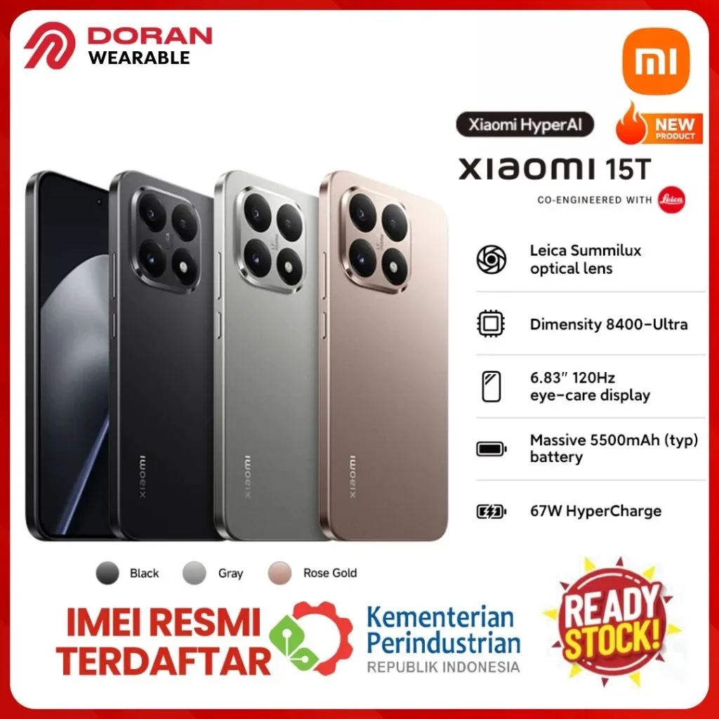 Xiaomi 15T Pro 12/512GB | 15T 12/512GB Leica Summilux Optical Lens Ai Display - Garansi Resmi Xiaomi