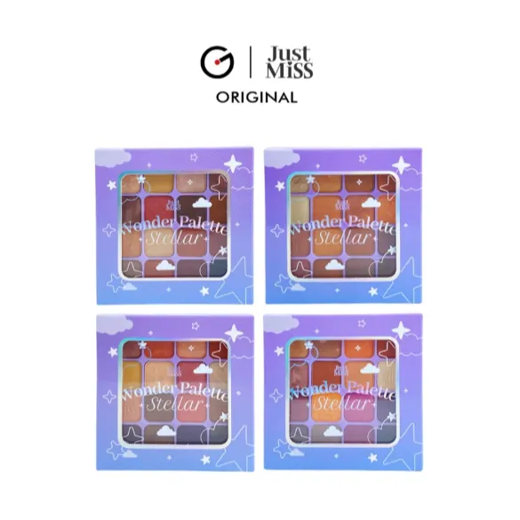 JUST MISS Wonder Pallete Stellar Eye Shadow 16 Warna Shimmery Highlight
