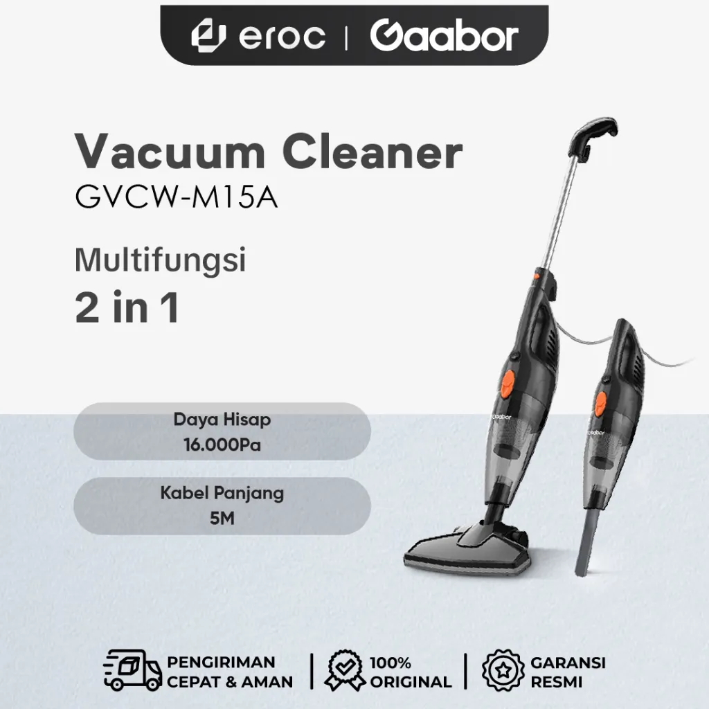 Gaabor Vacuum Cleaner Penyedot Debu Multifungsi 2 in 1 Low Watt Kapasitas 1.5L / GVCW-M15A