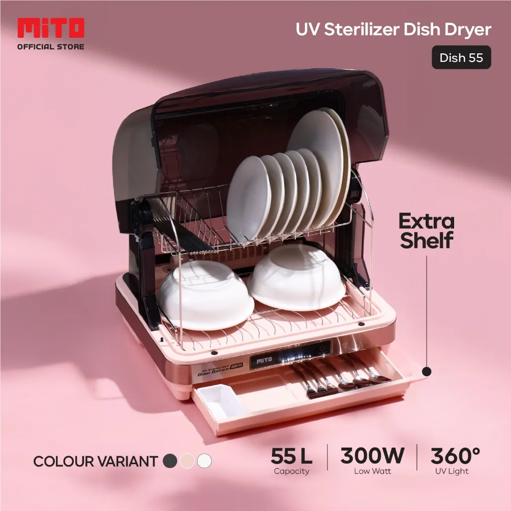 MITO UV Sterilizer & Dish Dryer 55 Liter Alat Steril Peralatan Makan – DISH55