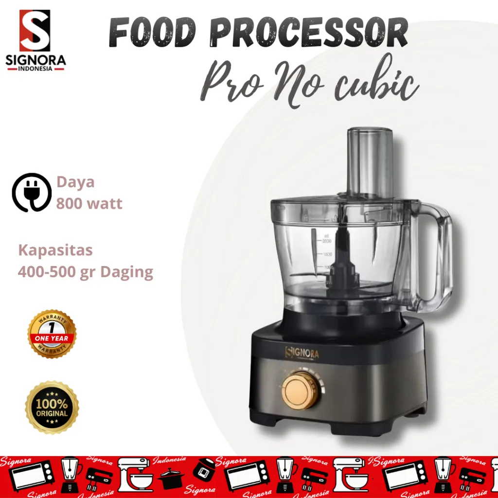 Signora New Food Processor Pro Tanpa Cubic Cutter Dark GREY/ Food Processor Signora