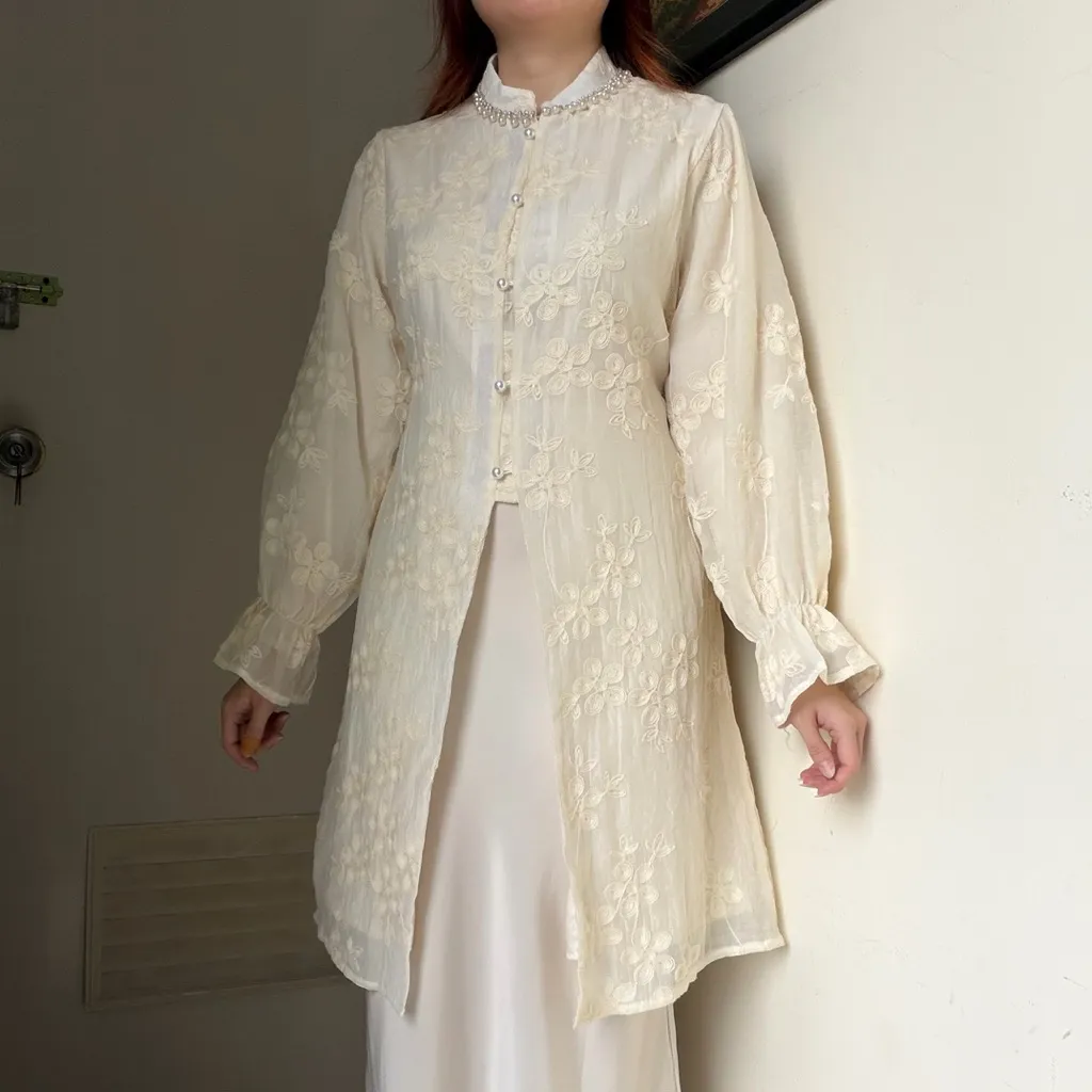 Farah Tunik Top atasan blouse kemeja wanita baju lebaran hari raya wedding kondangan wisuda korean style by biel the label