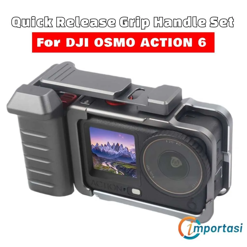 Alumunium Handle Grip Quick Release Street Photography for DJI OSMO ACTION 6 Frame Cage Set Shutter