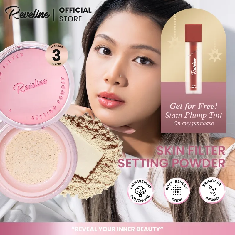 REVELINE Setting Powder Skin Filter Bedak Tabur Make up Tahan Lama