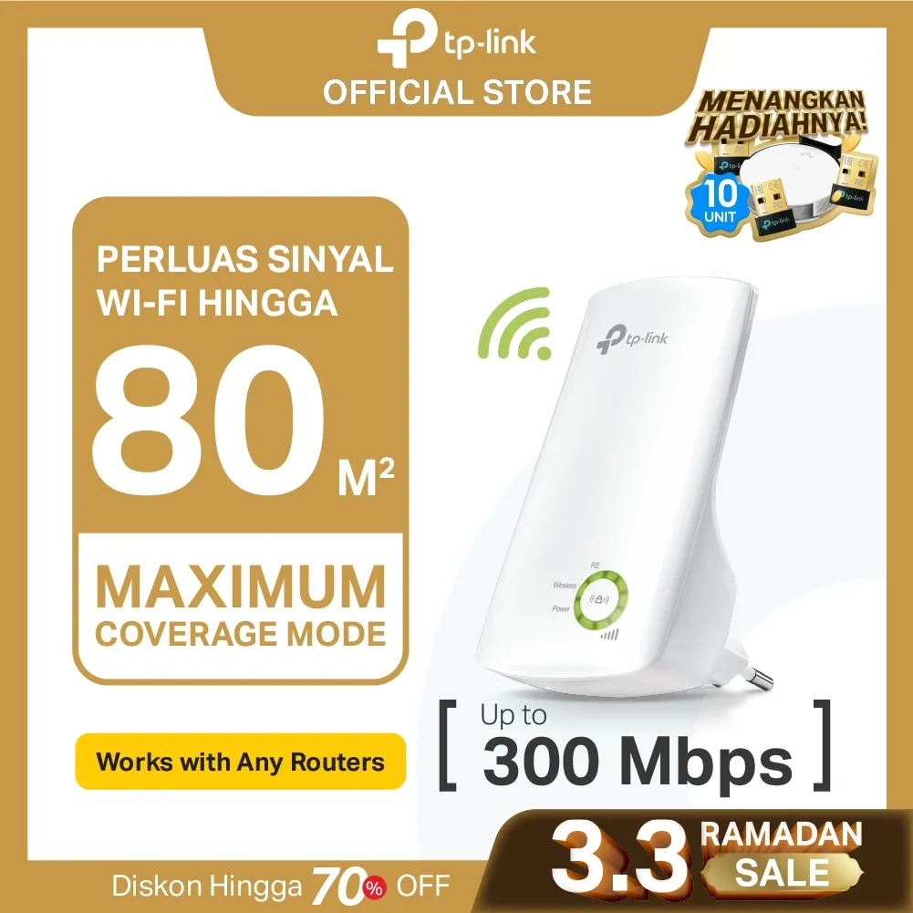 TP-Link TL-WA854RE | 300Mbps Wi-Fi Range Extender | Wireless Repeater | Penguat Sinyal WiFi | WPA