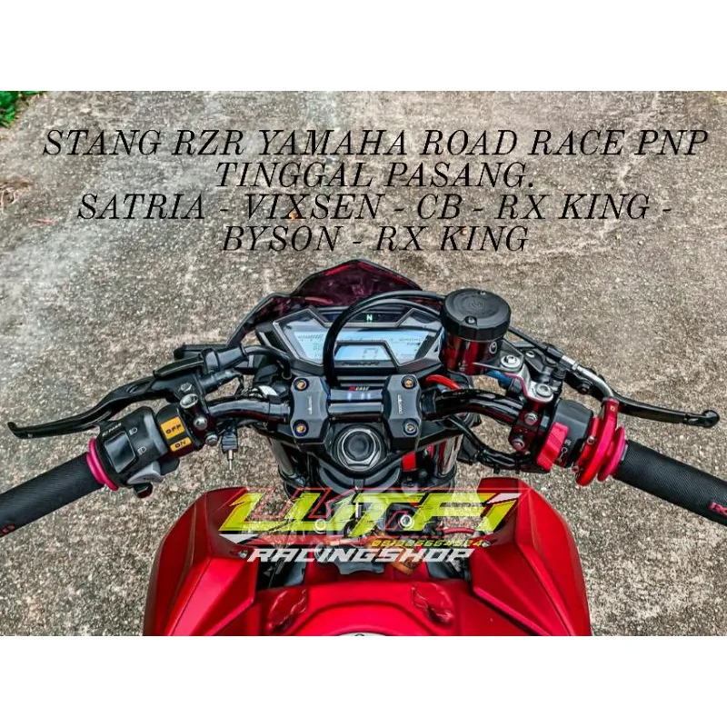 Terlaris!!!Stang RZR + RAIZER CNC ROAD RACE Vixsen - Cb150 - Satria fu150/Barong/injeksi