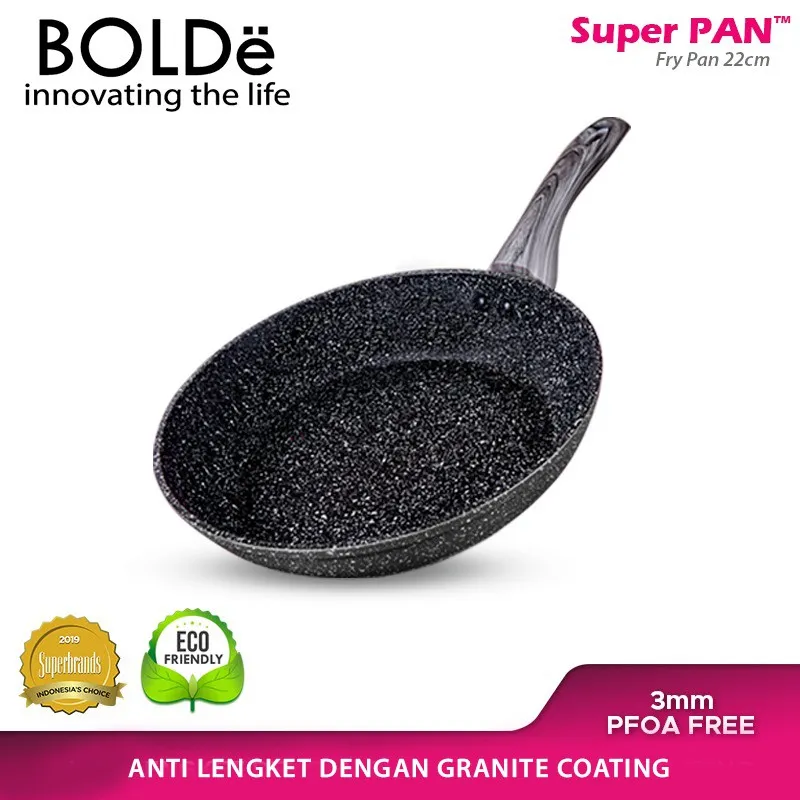 BOLDe Penggorengan / Super Fry Pan Dark Knight Black 22 cm