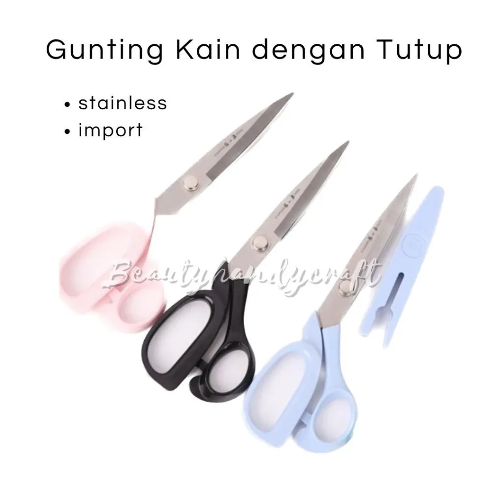 Gunting kain Import k30 8" ada tutup