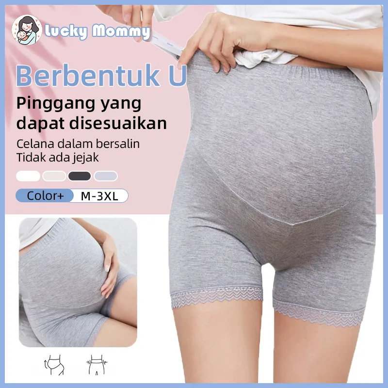 Celana Hamil CD Jumbo Celana Dalam Hamil CD IBU Hamil Celana Pendek Highwaist Pakaian Dalam Wanita Bahan Katun Perempuan Putih 847