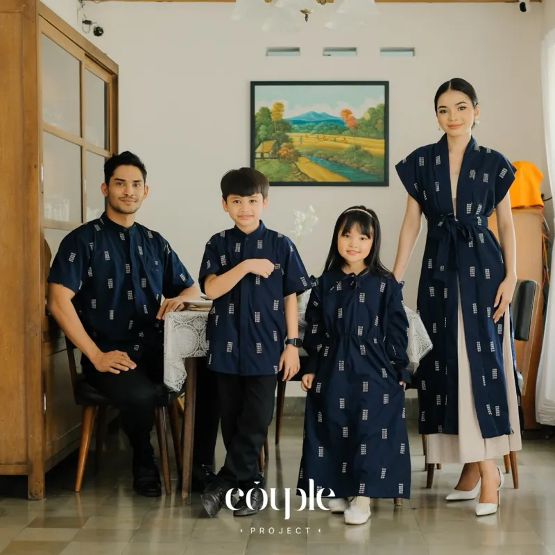 Couple Project Temu Collection | Baju Couple Sarimbit Lebaran | Baju Couple Keluarga | Gamis Couple Pasangan Sarimbit Embroidery Lebaran