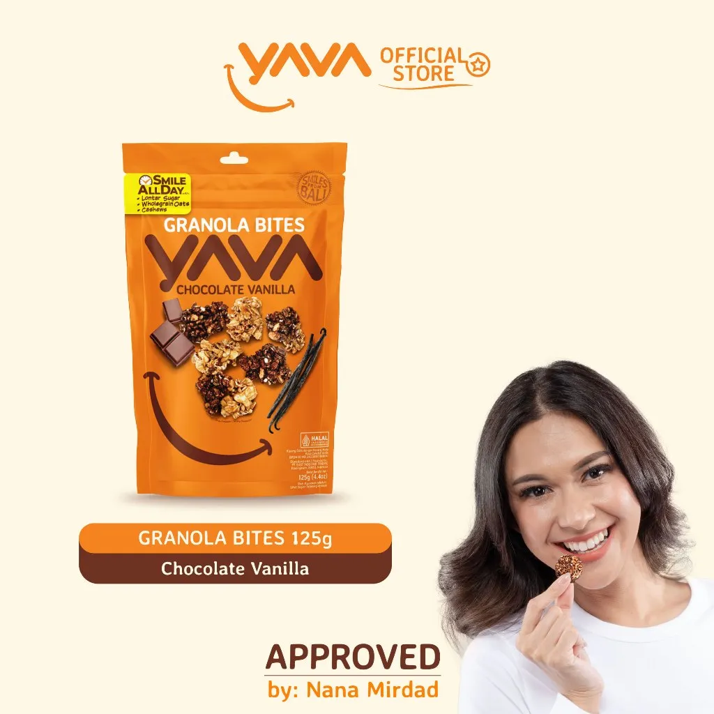 YAVA Granola Bites Chocolate Vanilla 125g