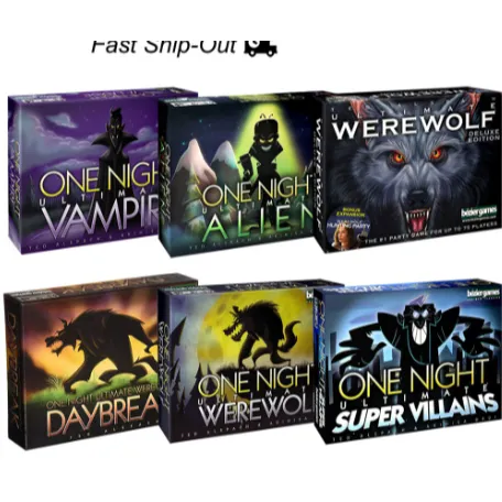 Ultimate Werewolf Deluxe Edition One Night Daybreak Alien Werewolf Party Family Games