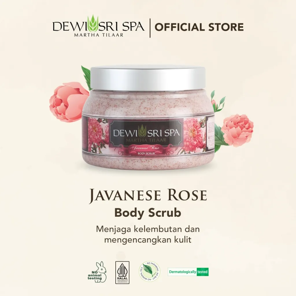 Dewi Sri Spa Body Scrub Javanese Rose NEW