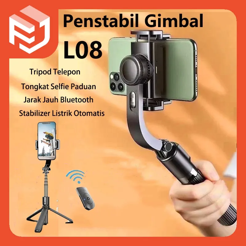 Gimbal Stabilizer L08 untuk Ponsel Stabilizer Tripod Anti-Goyang dudukan tripod mini untuk ponsel