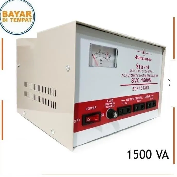 Termurah !! Stabilizer/Stavol Matsunaga SVC 1500 VA Stabiliser Listrik Made China Untuk Electronik Rumah Tangga