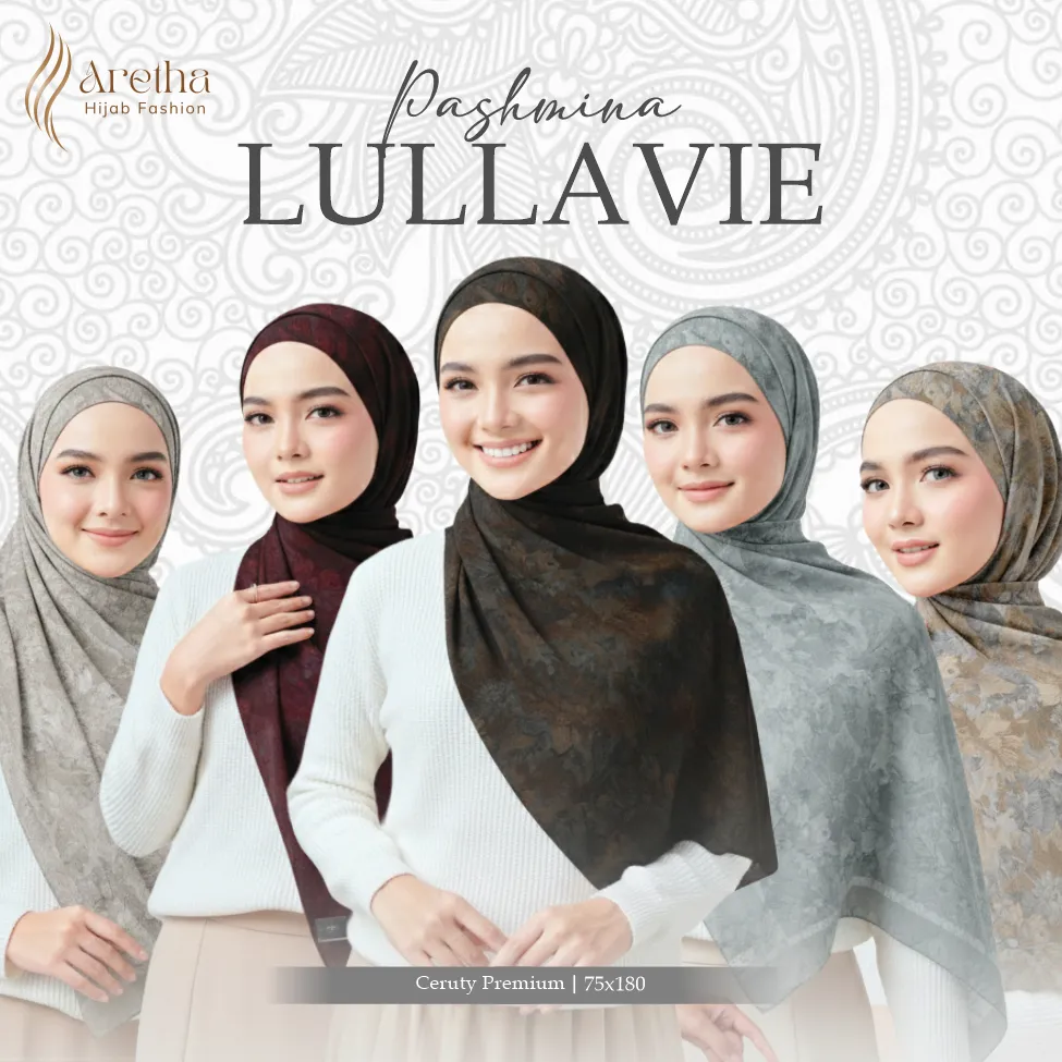 pasminan hijab sublim Motif Ceruty Babydoll Printing Premium Jahit Tepi Ceruti Motif Exclusive LULAVIE