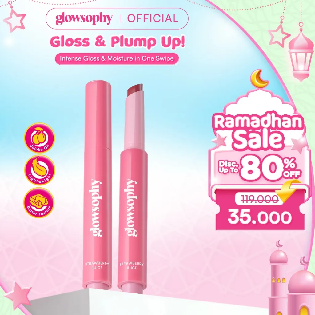 [New Launch] Glowsophy Color Crush Juicy Tinted Lip Balm - Pelembab bibir glossy pigmented efek plumpy membuat bibir tampak penuh natural dengan sekali swipe