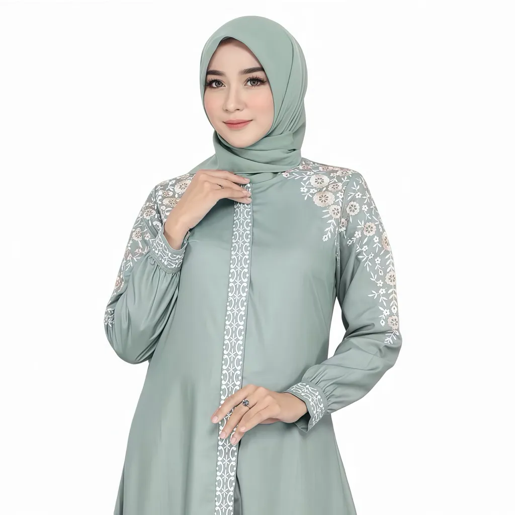 Dkhayru - Gamis Madina Renata Bordir Gamis Toyobo Bordir Fashion Muslim Dewasa Kekinian