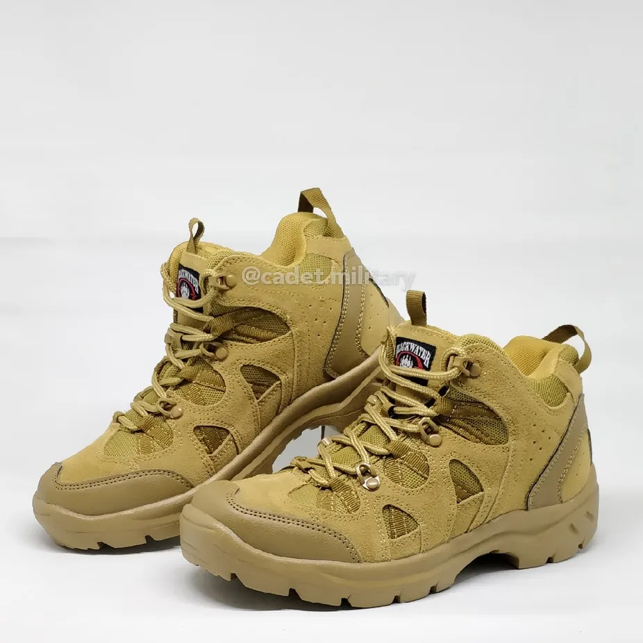 Sepatu Combat Blackwater |70|1837| Squad Boots ( 5 Inch ) Sepatu Gunung warna Khaki