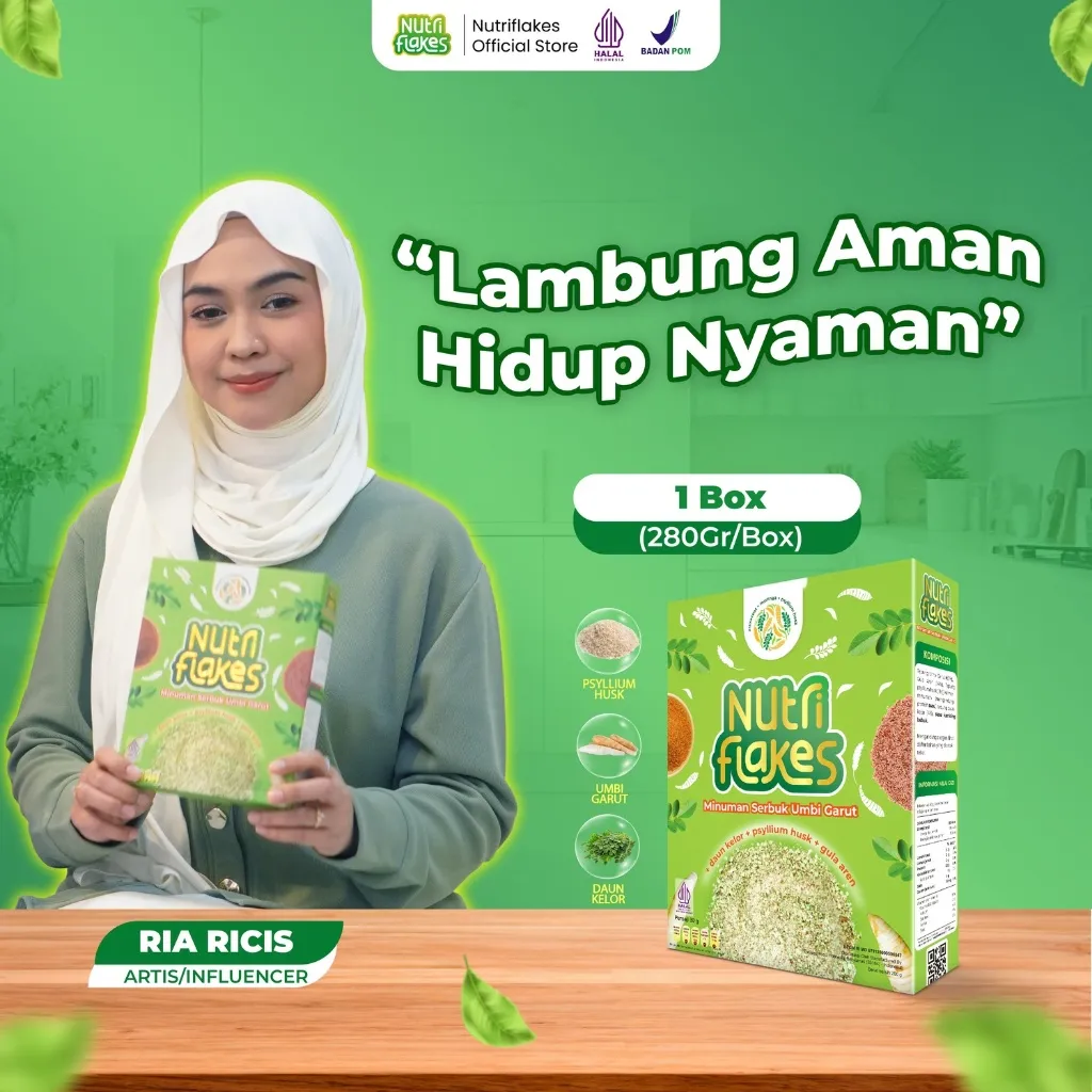 Nutriflakes Sereal Asam Lambung Umbi Garut Original 1 Box