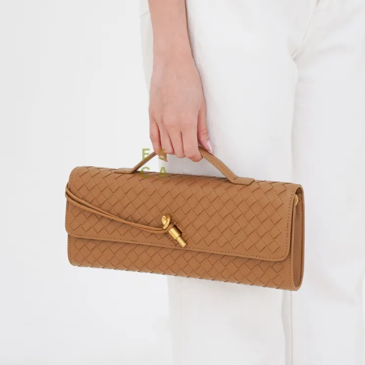 Tas Anyaman Andie Clutch Premium PU