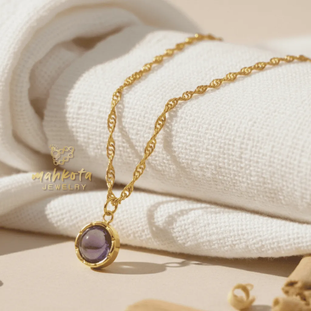 K306 Kalung Titanium Wanita Korean Style 6X 18K Gold Plated • Anti Karat Anti Luntur • Titanium Jewelry • Kalung Aesthetic • Kalung Minimalis • Kalung Cantik Simple • Kalung Elegant • Aksesoris Perhiasan Wanita • Cocok Untuk Kado Pacar