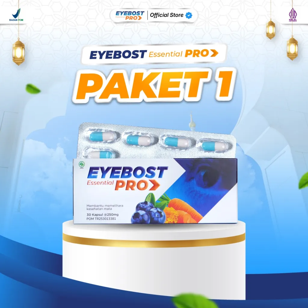Eyebost Pro - Suplemen Mata Minus Buram Vitamin Obat Mata Herbal Isi 30 Kapsul