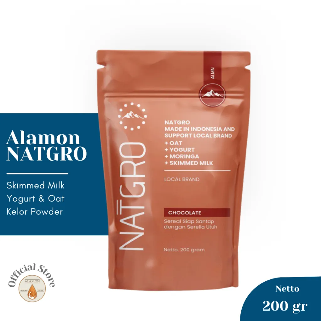 Sereal Drink / NATGRO 200gr / Sumber Kalsium & Protein / Sereal Milk with Raspberry & Kelor