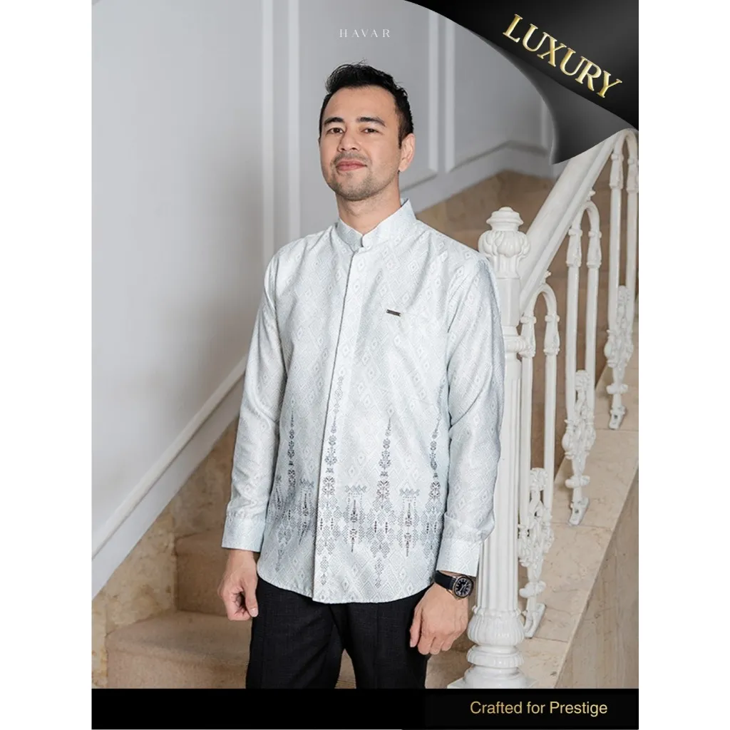 HAVAR Ikram Kemeja Koko Muslim Premium Slimfit Lengan Panjang